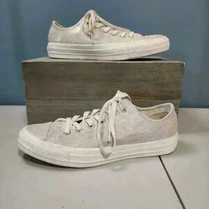 Converse Chuck Taylor Low Women's Egret Metallic‎ 561647C Shoes, Size 8 - CTAS